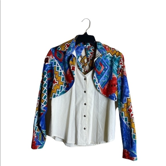 Roughrider By Circle T Button Down Shirt Cross Cross S - Picture 1 of 9